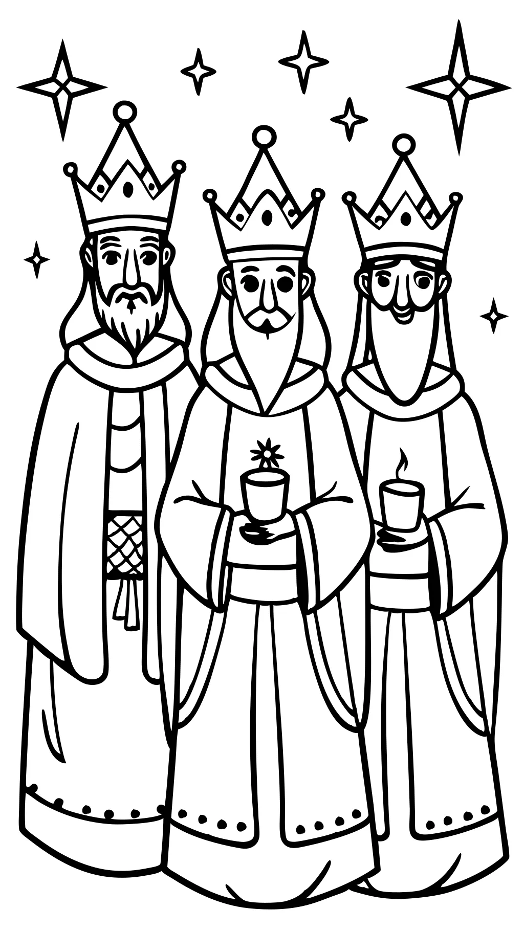 coloring page wise men